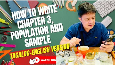 [Tagalog] Writing Chapter 3 Population and Sampling .